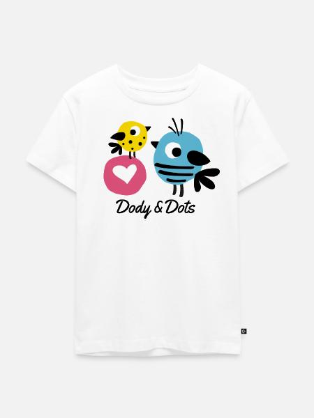 Dody und Dots- Mycolourdots - Kinder Premium Bio T-Shirt - Weiß