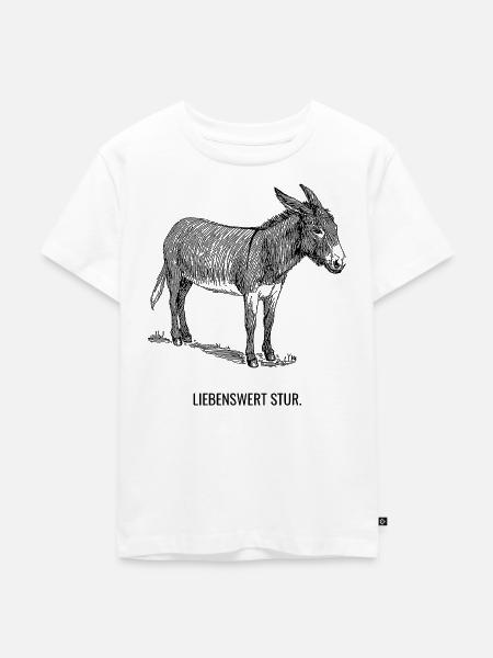 Liebenswert Stur. - Kinder Premium Bio T-Shirt - Weiß