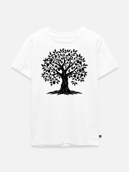 Olivenbaum - Kinder Premium Bio T-Shirt - Weiß