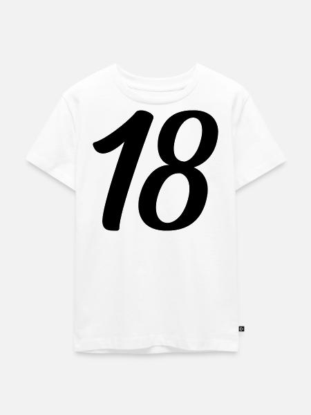18 - Kinder Premium Bio T-Shirt - Weiß