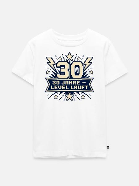 30 Jahre – Level läuft - Kinder Premium Bio T-Shirt - Weiß