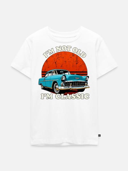 Nicht alt, ich bin ein Oldtimer - Kinder Premium Bio T-Shirt - Weiß