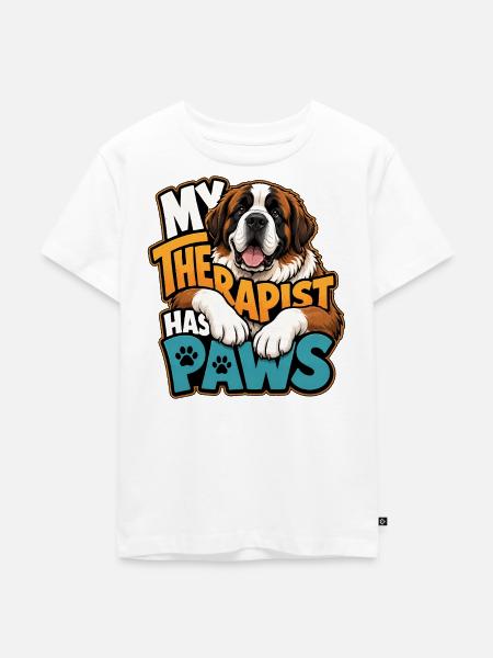 Sankt Bernhard - Kinder Premium Bio T-Shirt - Weiß