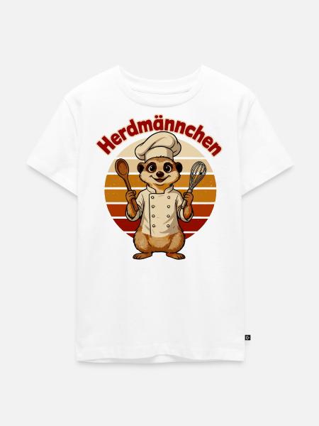 Koch Erdmännchen - Kinder Premium Bio T-Shirt - Weiß