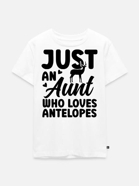 Antilope Tante Tierhumor - Kinder Premium Bio T-Shirt - Weiß