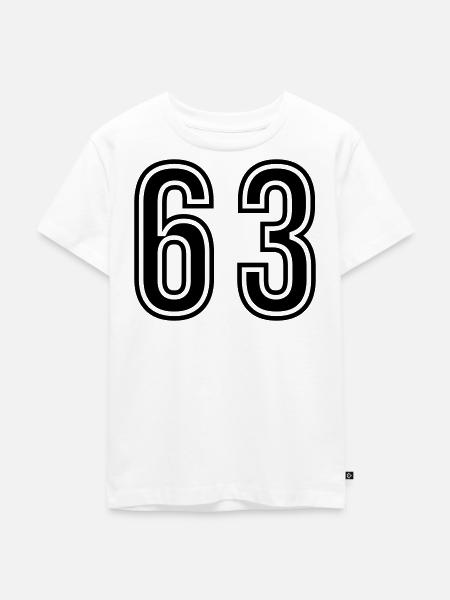 63 Zahl symbol - Kinder Premium Bio T-Shirt - Weiß