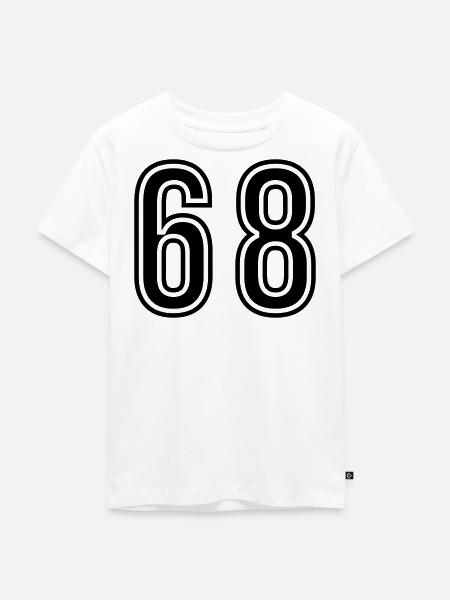 68 Zahl symbol - Kinder Premium Bio T-Shirt - Weiß