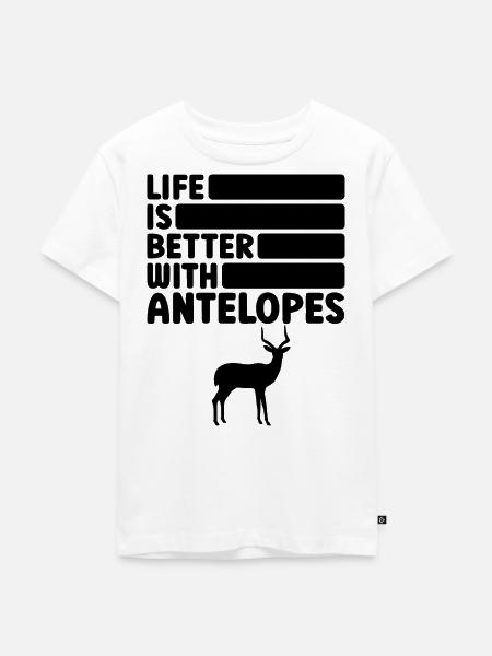 Antilope Humor Spruch - Kinder Premium Bio T-Shirt - Weiß