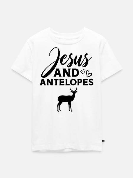 Antilope Jesus Christlicher Glaube - Kinder Premium Bio T-Shirt - Weiß