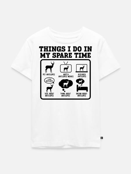 Antilope Humor Spruch - Kinder Premium Bio T-Shirt - Weiß