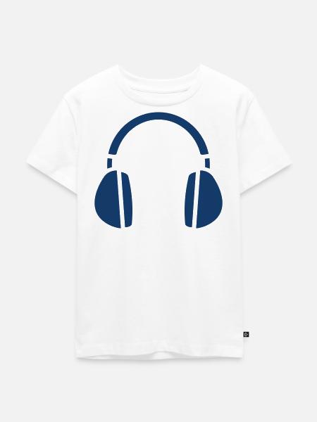 Hörschutz-Ohrenschützer-Sicherheitssymbol - Kinder Premium Bio T-Shirt - Weiß