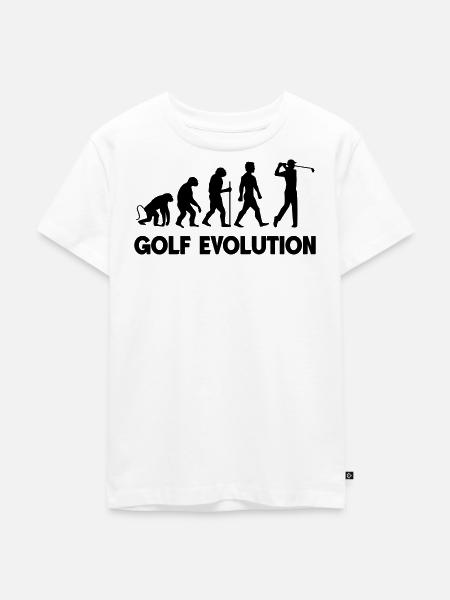Golf Evolution - Kinder Premium Bio T-Shirt - Weiß