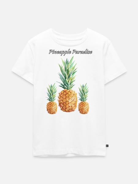 Pineapple Paradise - Kinder Premium Bio T-Shirt - Weiß