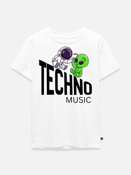Cosmic Buddy: Astronaut & Alien - Kinder Premium Bio T-Shirt - Weiß