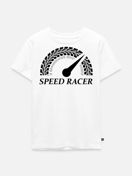 Tacho Speed Racer - Kinder Premium Bio T-Shirt - Weiß