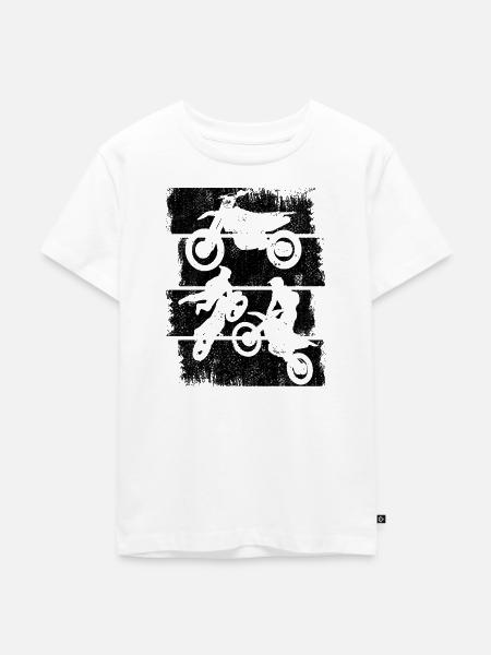 Motocross - Kinder Premium Bio T-Shirt - Weiß