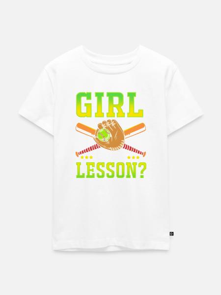 Softball Mama - Kinder Premium Bio T-Shirt - Weiß