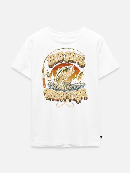 Der Fish Whisperer - Kinder Premium Bio T-Shirt - Weiß