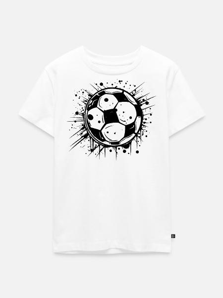 Fußball - Kinder Premium Bio T-Shirt - Weiß