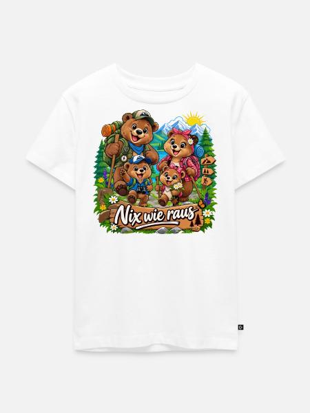 Bären auf Tour - Kinder Premium Bio T-Shirt - Weiß