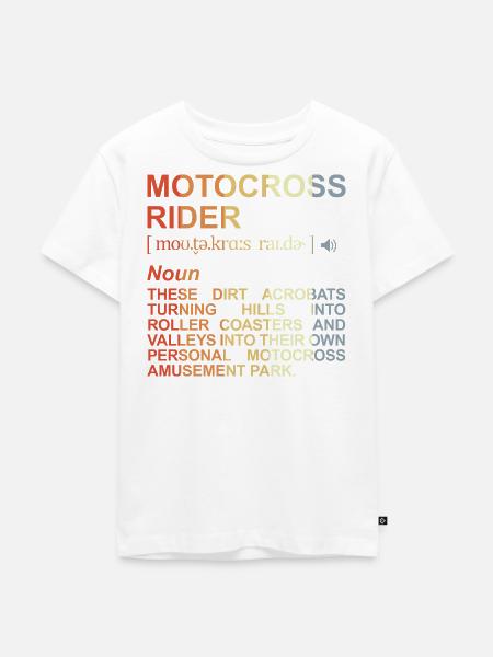 Motocross Fahrer Bedeutung - Kinder Premium Bio T-Shirt - Weiß