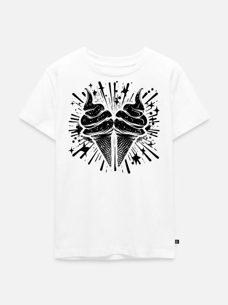 Eis Comic - Kinder Premium Bio T-Shirt - Weiß