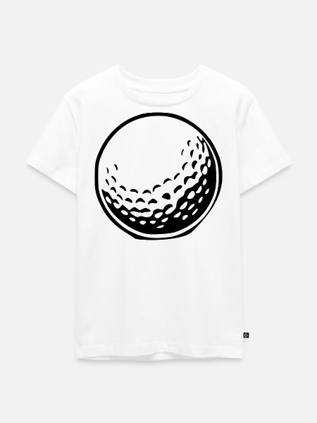 Golfball Geschenk Golfspieler - Kinder Premium Bio T-Shirt - Weiß