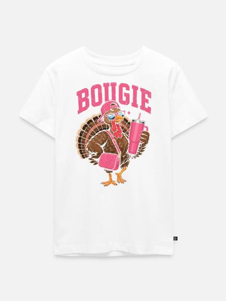 Boogie-Turkey im Pink-Style - Kinder Premium Bio T-Shirt - Weiß
