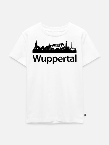 Wuppertal Skyline - Kinder Premium Bio T-Shirt - Weiß