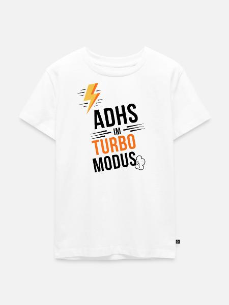 ADHS im Turbomodus - Kinder Premium Bio T-Shirt - Weiß