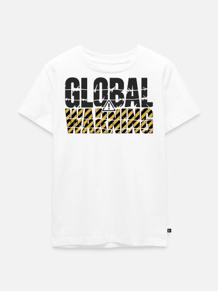 Global Warning Klima - Kinder Premium Bio T-Shirt - Weiß