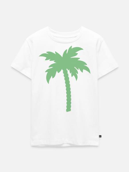 Palme Silhouette - Kinder Premium Bio T-Shirt - Weiß
