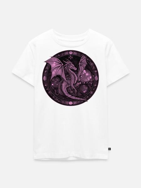 Purple Dragon - Kinder Premium Bio T-Shirt - Weiß