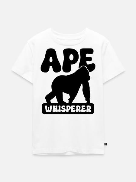 Affenflüsterer - Kinder Premium Bio T-Shirt - Weiß