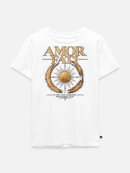 Amor Fati Sonnenstern - Kinder Premium Bio T-Shirt - Weiß