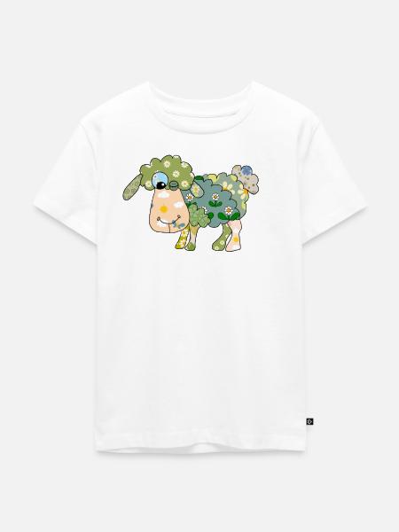 Verruecktes_buntes_Schaf - Kinder Premium Bio T-Shirt - Weiß