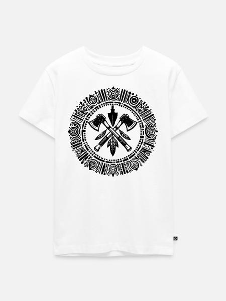 Indianer Ureinwohner Traumfänger Western - Kinder Premium Bio T-Shirt - Weiß