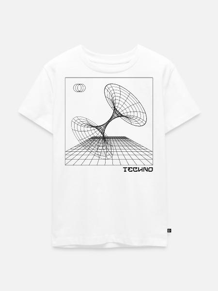 Ambient-Techno-Musik - Kinder Premium Bio T-Shirt - Weiß
