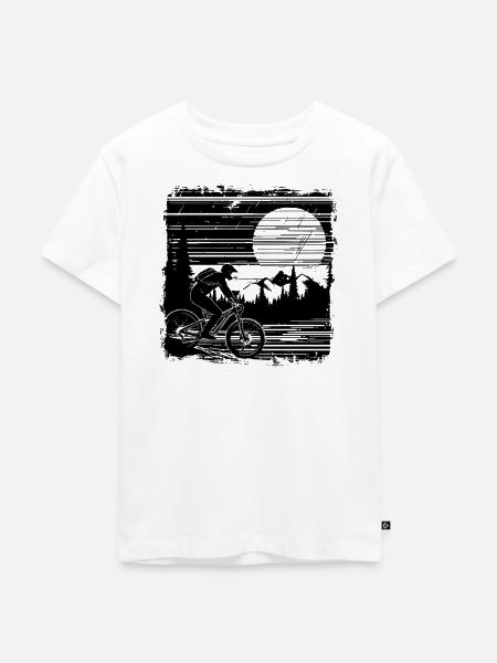 Mountainbike - Kinder Premium Bio T-Shirt - Weiß