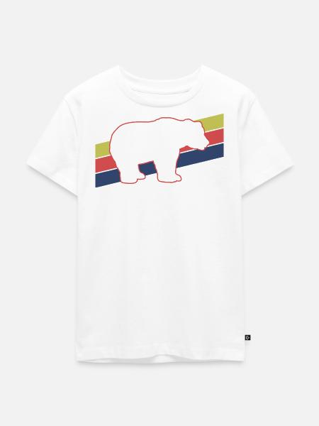 Bär Silhouette Retro Style - Kinder Premium Bio T-Shirt - Weiß