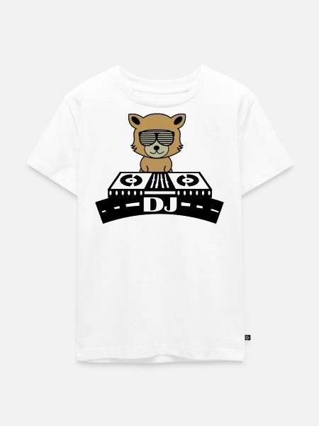 Fuchs DJ Comic - Kinder Premium Bio T-Shirt - Weiß