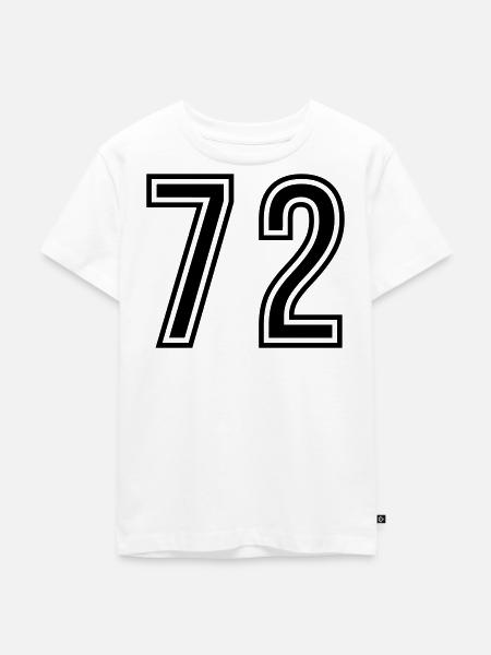 72 Zahl symbol - Kinder Premium Bio T-Shirt - Weiß