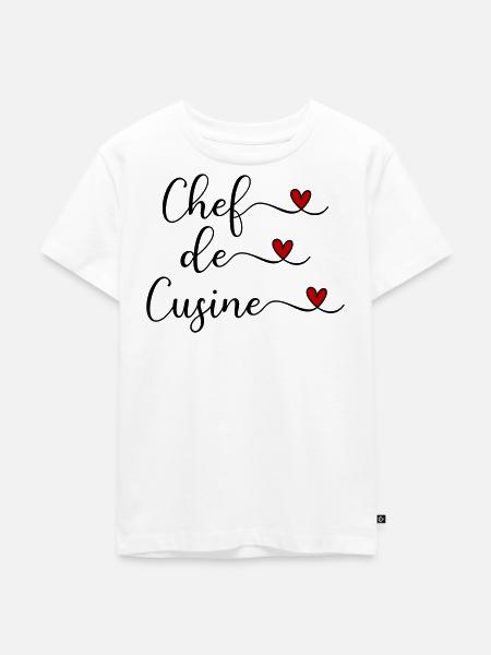 Koch - Chef de Cuisine - Kinder Premium Bio T-Shirt - Weiß
