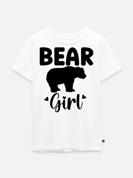 Bär  Silhouette - Kinder Premium Bio T-Shirt - Weiß