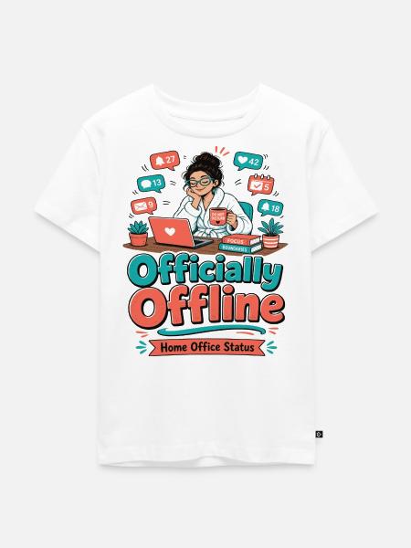Officially Offline - Home Office - Kinder Premium Bio T-Shirt - Weiß