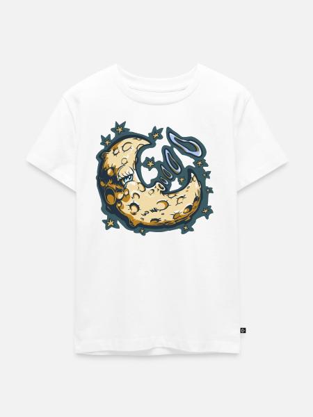 Der Rauchende Mond - Kinder Premium Bio T-Shirt - Weiß