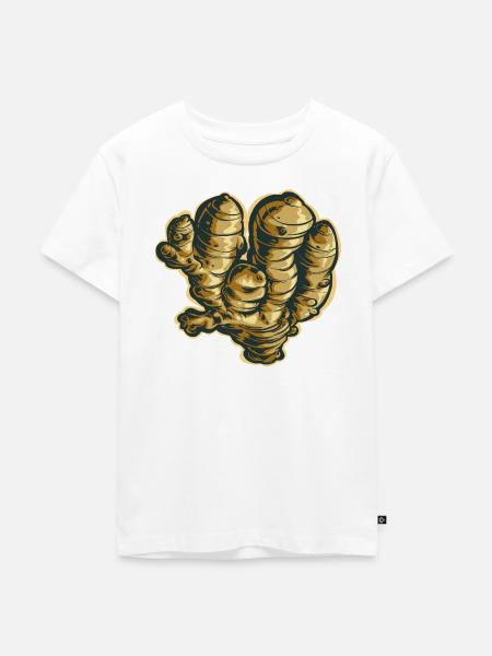 Ingwer - Kinder Premium Bio T-Shirt - Weiß