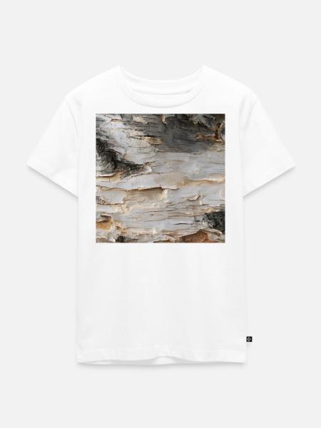 Natürliche Birkenrinde - Kinder Premium Bio T-Shirt - Weiß