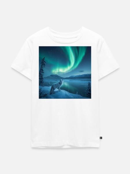 Polarfuchs — Nordlichter - Kinder Premium Bio T-Shirt - Weiß