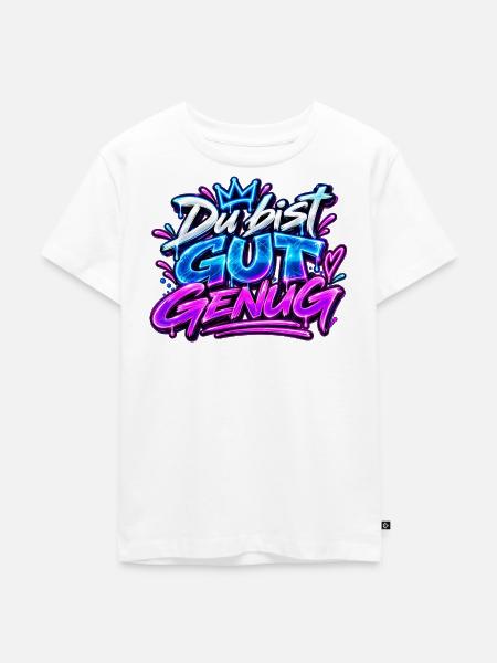 Du bist gut genug - Kinder Premium Bio T-Shirt - Weiß